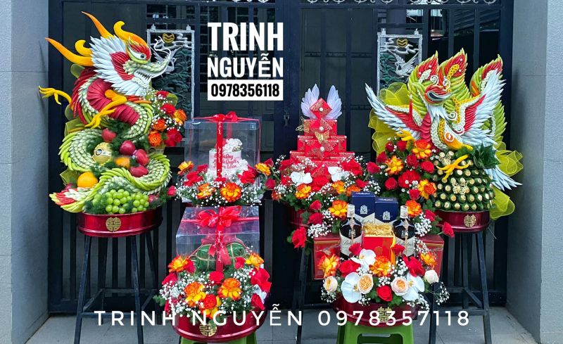 Mâm quả cưới hỏi Trinh Nguyễn