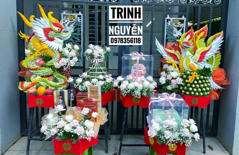 Mâm quả cưới hỏi Trinh Nguyễn