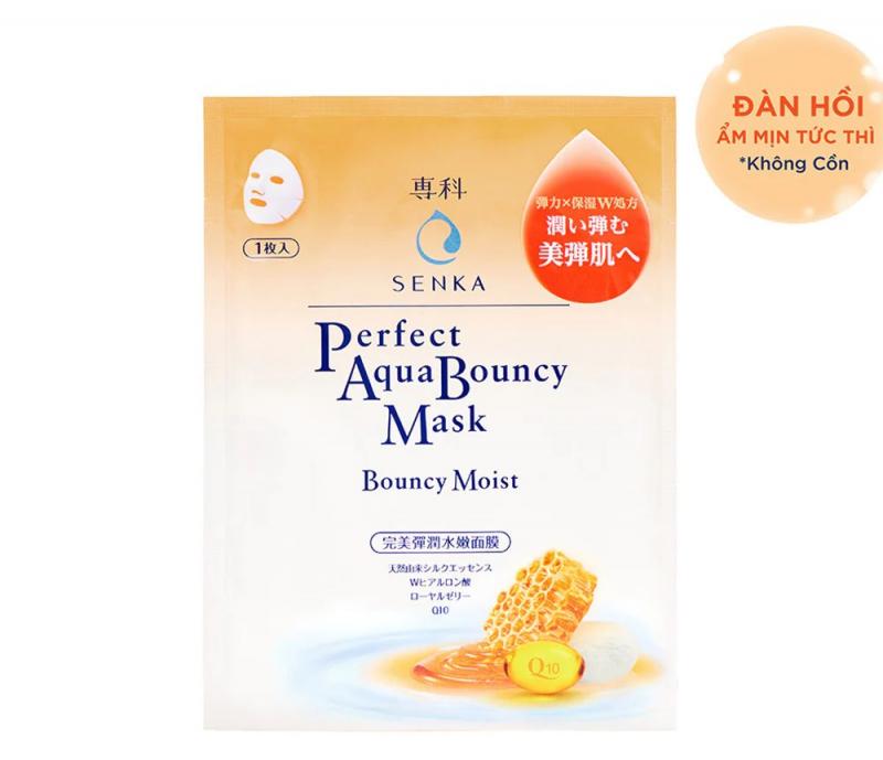 Mặt nạ cấp ẩm và đàn hồi Senka Perfect Aqua Bouncy Mask Bouncy Moist 23g