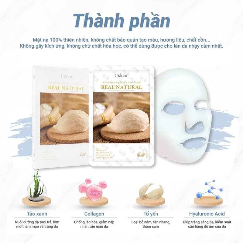 Mặt nạ ngăn ngừa lão hóa tổ yến I Show Real Natural IS-M3