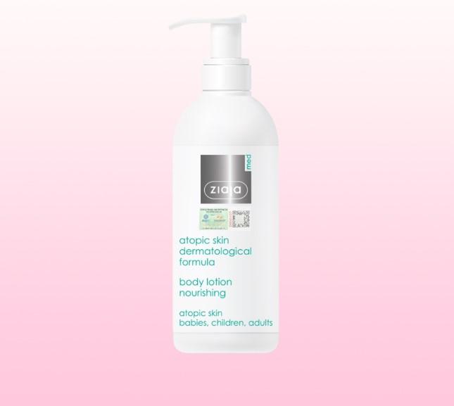 Nhũ tương dưỡng ẩm toàn thân Ziaja Med Atopic Skin Dermatological Formula Body Lotion Nourishing