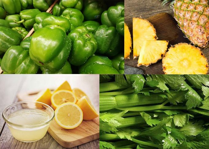 Nước ép ớt chuông, dứa, cần tây