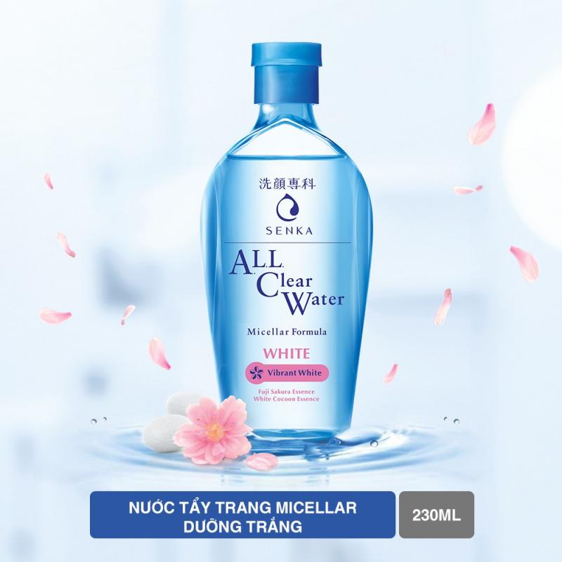 Nước tẩy trang dưỡng trắng Senka All Clear Water Micellar Formula White