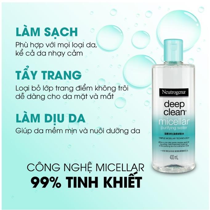 Nước tẩy trang Neutrogena Deep Clean Micellar Purifying Water