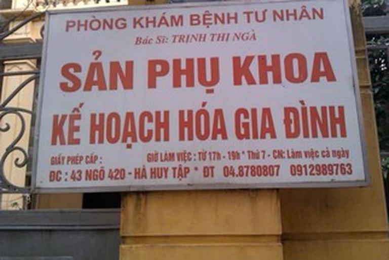 Phòng khám Phụ sản – Kế hoạch hóa gia đình – Bác sĩ Trịnh Thị Ngà