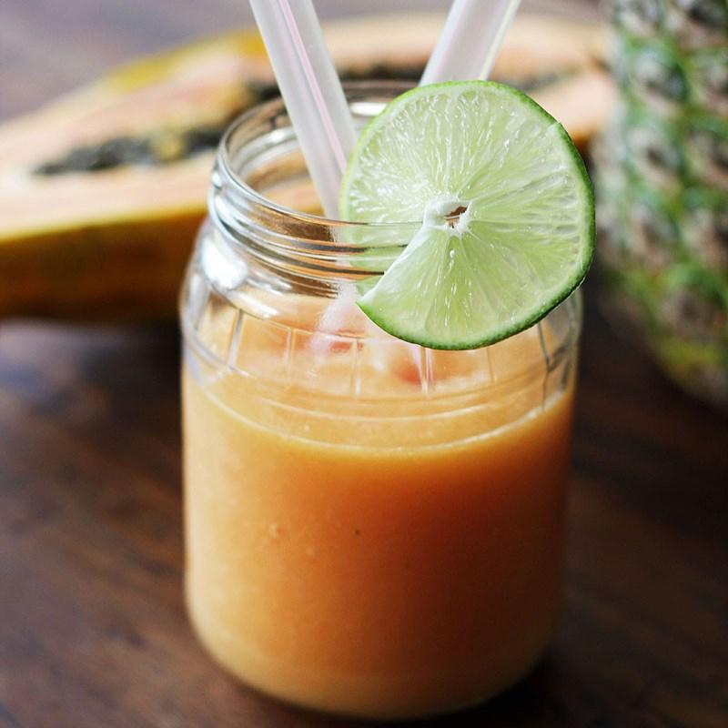 Sinh tố đu đủ, dứa