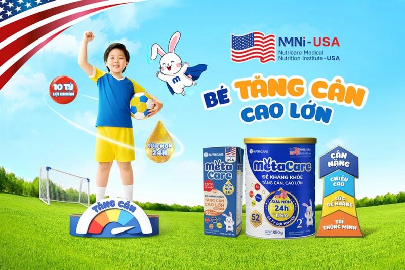 Metacare Đề kháng khỏe, bé tăng cân cao lớn