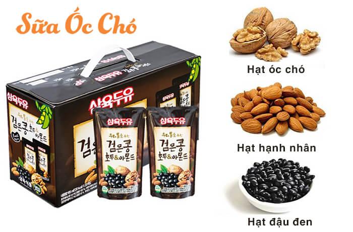 Sữa Đậu Đen, Óc Chó, Hạnh Nhân Sahmyook Foods