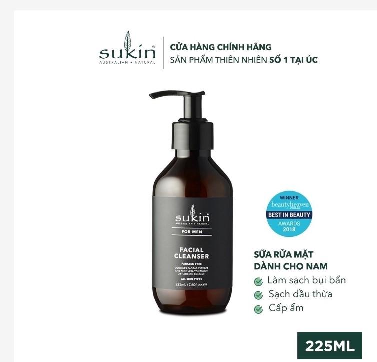 Sữa rửa mặt dành cho nam Sukin For Men Facial Cleanser