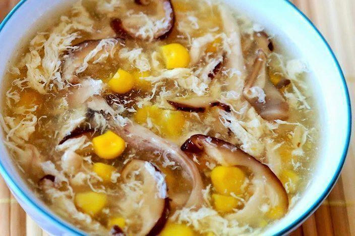 Súp trứng gà ngô non, nấm nhĩ