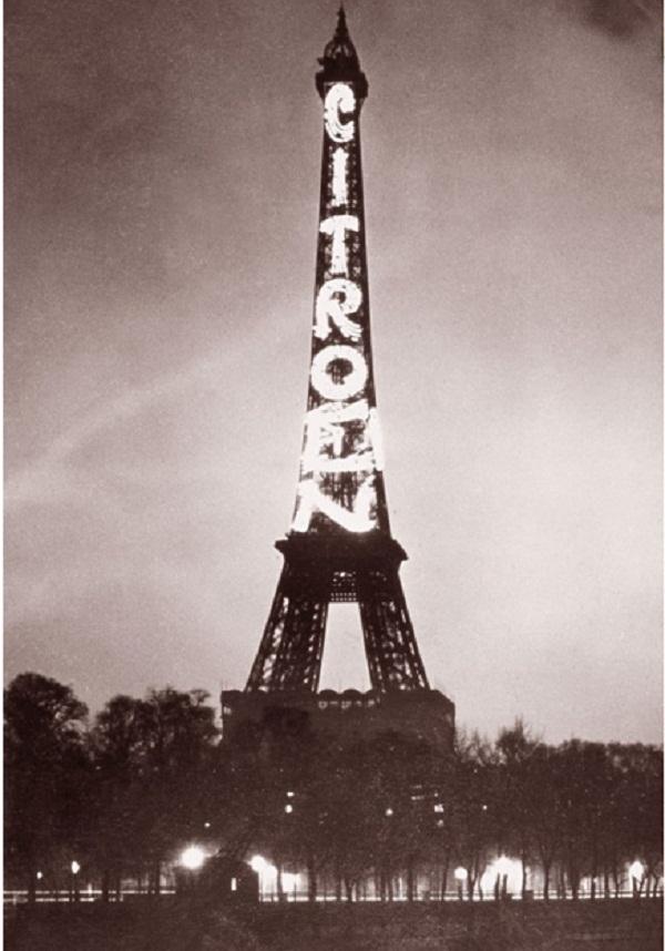 Tháp Eiffel từng là biển quảng cáo