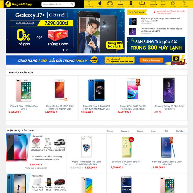 Trang web Thế Giới Di Động (MWG)