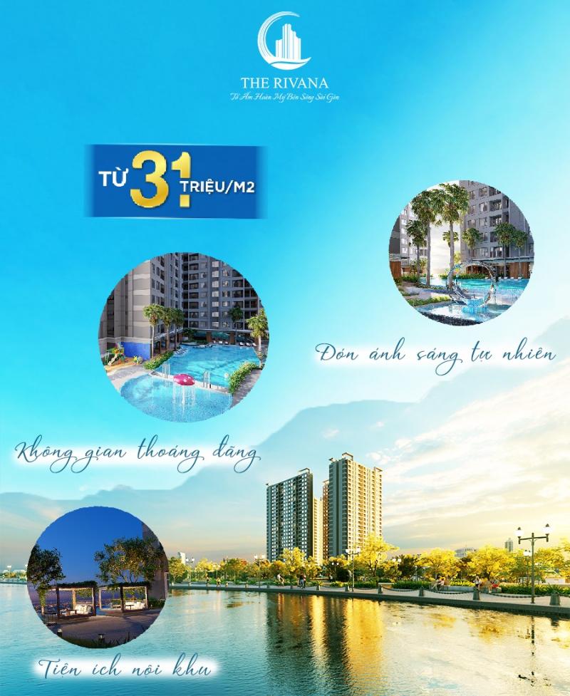 The Rivana có khuôn viên rộng rãi với nhiều khu vực tiện ích cho cả gia đình cùng vui chơi, thư giã