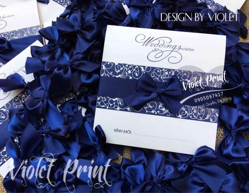 Thiệp cưới Violet Đà Nẵng sang trọng, tinh tế