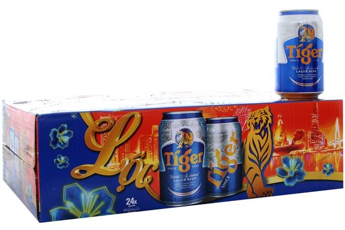 Tiger Beer (Singapore, Thùng 24 Lon 330ml)