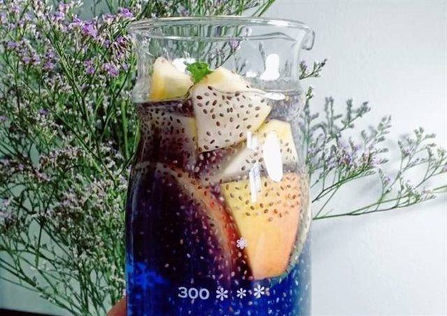 Trà hoa đậu biếc, hạt chia