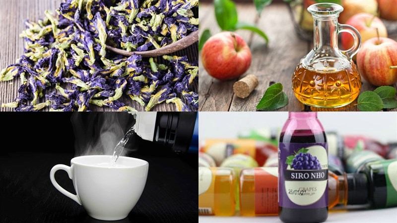 Trà hoa đậu biếc, nho
