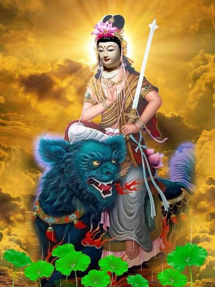 Tranh phật văn thù bồ tát thường được nhiều người tuổi Mão treo trong các không gian như phòng khách, phòng thờ