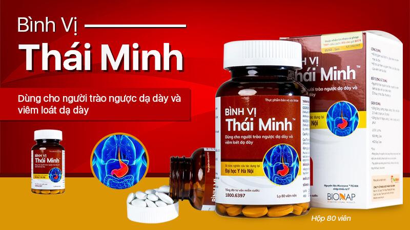Viên uống Bình Vị Thái Minh dùng cho người trào ngược & viêm loét dạ dày