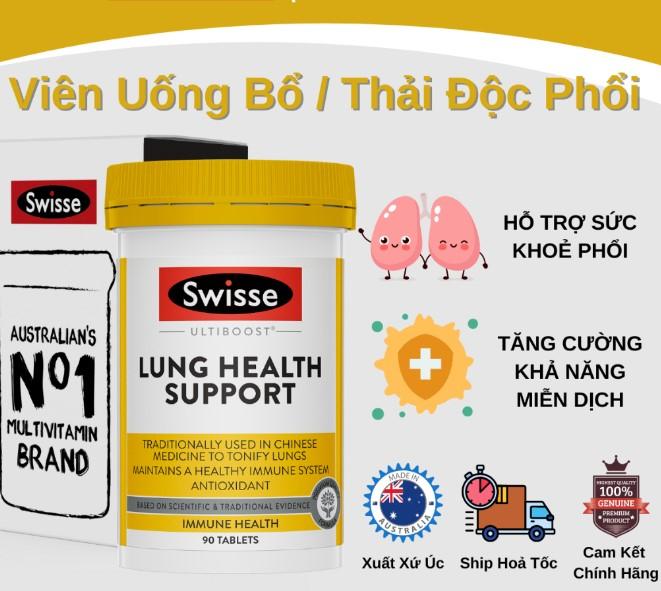 Viên uống bổ phổi & hỗ trợ chức năng phổi Swisse Lung Health Support