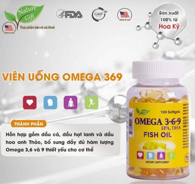Viên uống dầu cá Omega 369 - Nature Gift USA