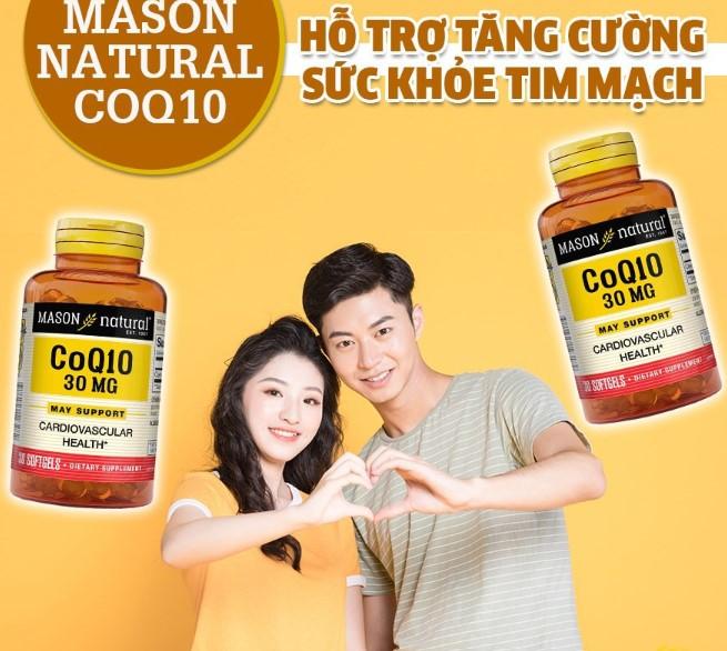 Viên uống Mason Natural hỗ trợ tăng cường sức khỏe tim mạch CoQ10