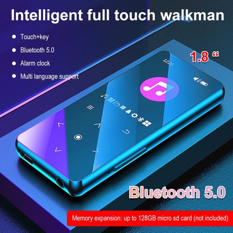 VIRWIR Máy nghe nhạc MP3 MP4 FM Radio có thể ghi âm giọng nói